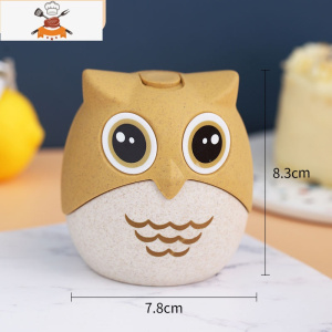 卡通小猪牙签盒家用个性按压式牙签筒创意自动弹出可爱牙签罐轻奢 敬平 猫头鹰款牙签罐