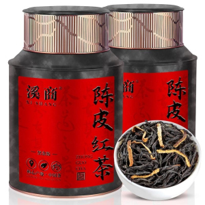 陈皮红茶正宗新会老陈皮红茶叶福建武夷蜜香正山小种功夫红茶罐装