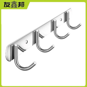 友鑫邦 不锈钢挂钩 免打孔4钩 个