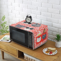 床头柜盖巾棉麻布艺盖布防水防油罩通用烤箱罩防尘罩微波炉罩 KM-03 防水.双开门冰箱[170*70cm]