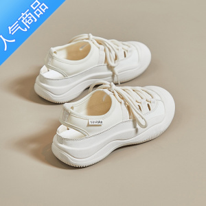 SUNTEK包头厚底罗马凉鞋女2023夏季新款时尚休闲百搭镂空沙滩运动小白鞋