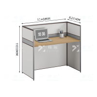 臻远 ZYGW-005 职员桌办公桌屏风工作卡位 直排单人位