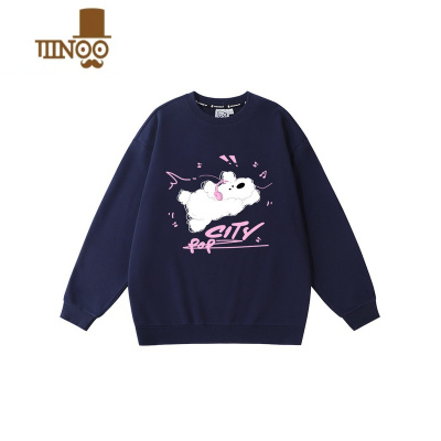 YANXU特别的情侣装圆领卫衣宽松休闲感潮牌男女套头设计小众