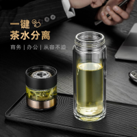 百晟长恒BSCH-A36 260ML+80ML 茶水分离 双层防烫 玻璃杯