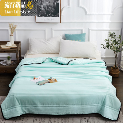 水洗棉夏被夏天薄款被子夏凉被春秋被单人双人夏季空调被 三维工匠