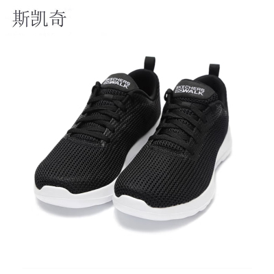 斯凯奇 女鞋夏季网面跑步 15641-BKW95 双
