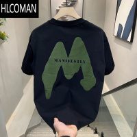 HLCOMAN2025休闲男士短袖针t恤夏季半袖潮牌宽松百搭上衣T