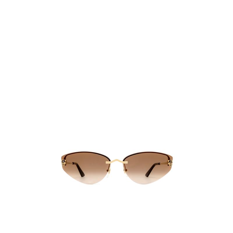 Cartier/卡地亚几何太阳镜金属镜架时尚百搭女款眼镜