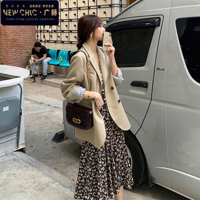 广赫港风设计感小众小西装外套女韩版英伦风气质宽松上衣秋季2020新款夹克