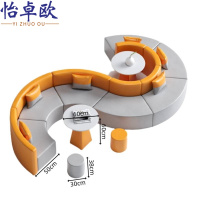 怡卓欧沙发七人位+2茶几+2圆凳套