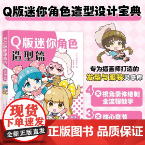 正版 Q版迷你角色:造型篇 森田肉可 许洪懿 2头身角色萌系设计 Q版造型设计 迷你角色的发型和服装设计 服饰百变图鉴