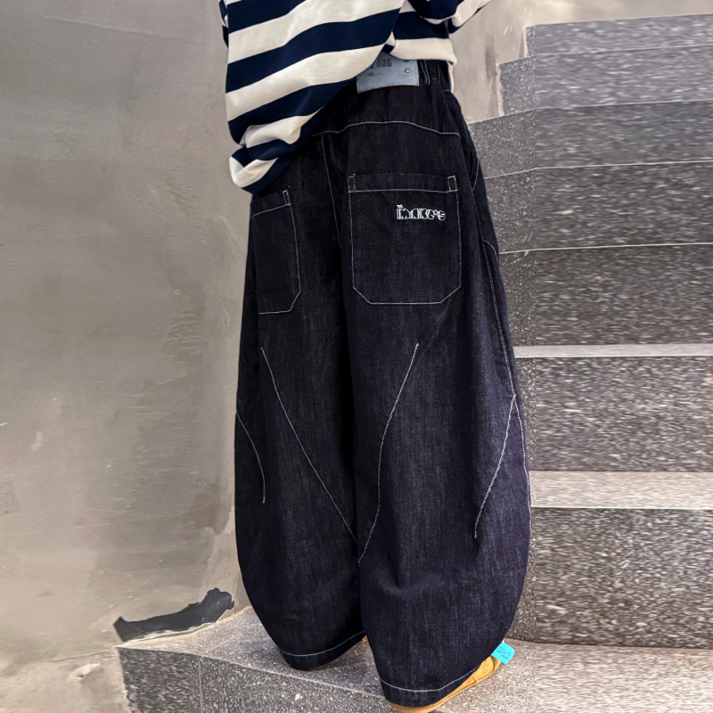 男童裤子春季牛仔裤儿童长裤2026春秋新款大童装春装灯笼裤潮男孩