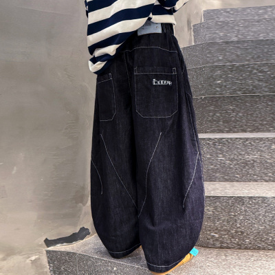 男童裤子春季牛仔裤儿童长裤2026春秋新款大童装春装灯笼裤潮男孩