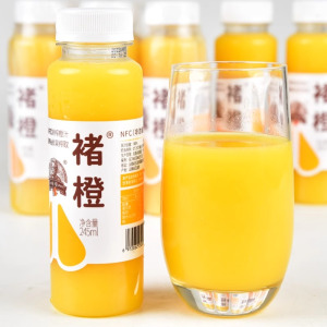 褚橙100%NFC鲜榨纯橙汁非浓缩245ml*24瓶整箱休闲果汁饮料