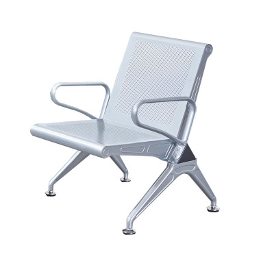 锦北 钢制排椅机场椅加固加厚医院长椅候诊椅连排输液等候椅 A款单人位