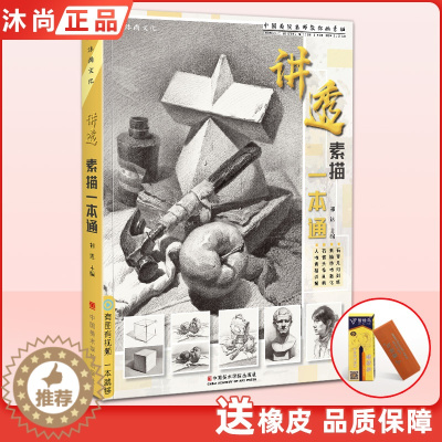 [醉染正版]讲透素描一本通 零素描基础教程美术绘画书籍教学材临摹范画画入门新手自学铅笔手绘静物单体组合石膏几何体人物头像