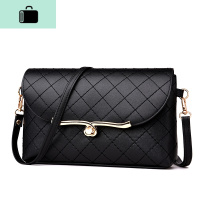 中年妈妈女包2020新款韩版斜挎包软皮小包包老年挎包单肩包NEW LAKE [FY绣线]黑色女斜挎包