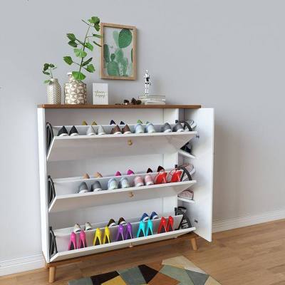 鞋柜实木收纳简约现代厅柜家用简易翻斗超薄经济型进玄关柜