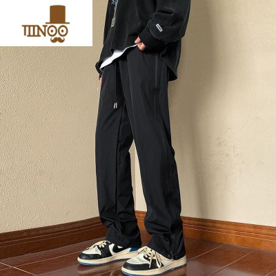 YANXUcleanfit设计感拉链冲锋裤男直筒休闲运动登山裤美式潮牌高街裤子