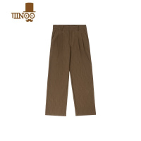 YANXU休闲西裤男士新款垂感直筒裤子肌理感阔腿裤美拉德长裤