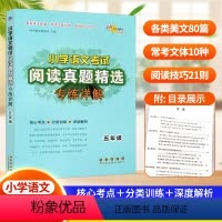小学语文考试阅读真题精选[五年级] 小学通用 [正版]小学语文考试阅读真题精选专练详解+文言文真题精选专练讲解 小学语文