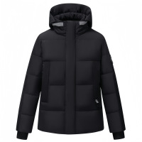 男装户外运动山系百搭连帽羽绒服情侣潮牌撞色面包服男士外套