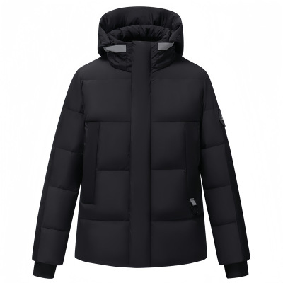 男装户外运动山系百搭连帽羽绒服情侣潮牌撞色面包服男士外套