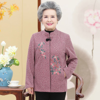 迪鲁奥(DILUAO)老年人衣服秋装外套中老年女装上衣唐装宽松妈妈装60-70岁80老太太上衣