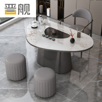 晋舰岩板茶桌椅组合现代家用阳台简约茶桌办公室泡茶桌1.2桌1主椅2凳