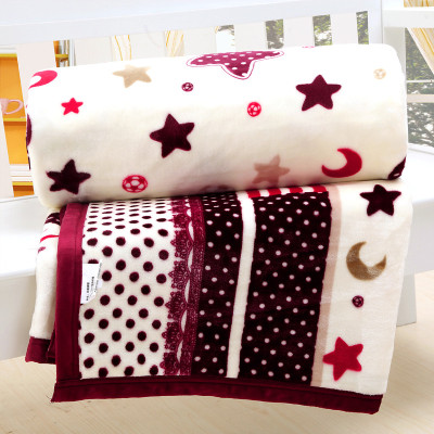 毛毛毯双面珊瑚毛绒毯子双人加厚冬季铺床的两用床单加绒毛冬天盖