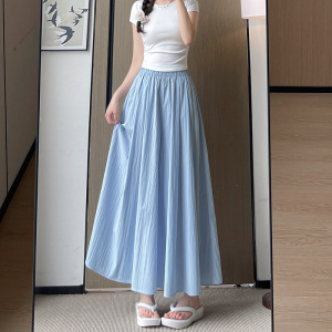 杏色山本裙裤女2026新款夏季薄款a字慵懒显瘦高腰休闲冰丝阔腿裤_104