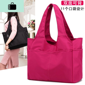 2019新款潮大容量多兜简约轻便防水牛津尼龙布单肩手提旅行布包女NEW LAKE女士单肩包