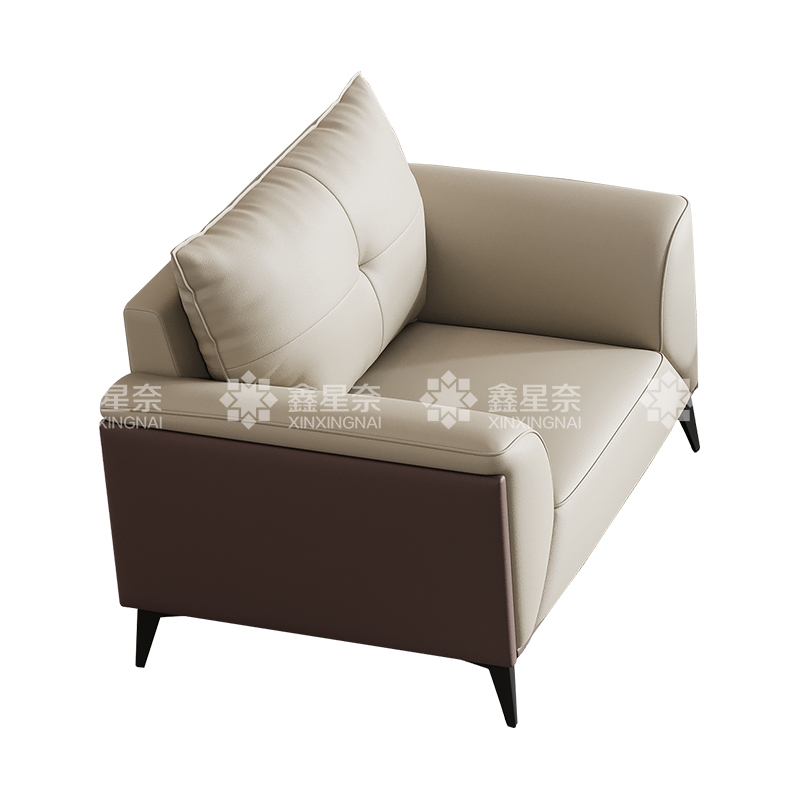 鑫星奈 XXN4031238 简约办公沙发商务会客洽谈沙发 牛皮单人位