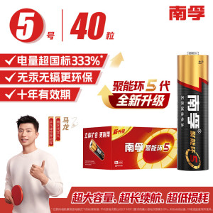 南孚碱性五号电池儿童玩具燃气表电池 5号40节