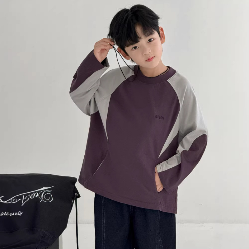 童装大男童长袖T恤春季儿童上衣2026春秋新款男孩春装打底衫潮T