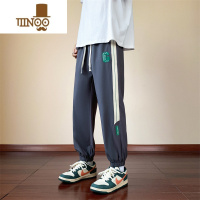 YANXU夏季冰丝长裤子12岁男孩13初高中学生帅气运动裤15大童男装休闲裤