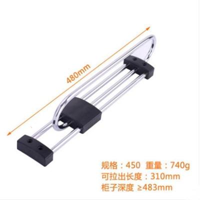 美帮汇伸缩挂衣杆衣柜挂衣架顶装挂衣杆横杆配件衣橱晾衣杆挂杆挂衣器 B款[450mm]