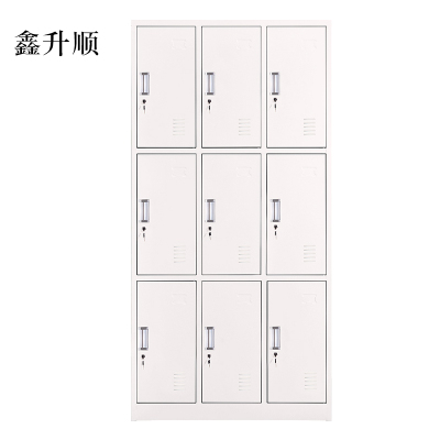 鑫升顺加厚九门钢制更衣柜文件柜铁皮柜储物柜[工厂现做 7天内发货]
