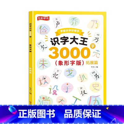 识字大王3000字(象形字版扩展篇) [正版]识字书幼儿认字神器识字大全幼儿园学前启蒙看图入门识字大王3000字幼儿识字
