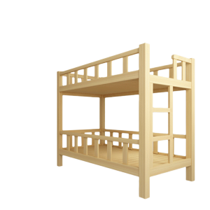 幼儿园实木高低床MJ-001 松木上下铺床 140*60*120