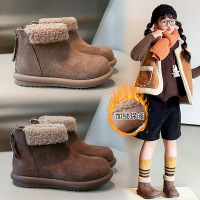 冬季新款儿童棉鞋男童女童时尚短靴学生加绒加厚时尚女孩棉靴