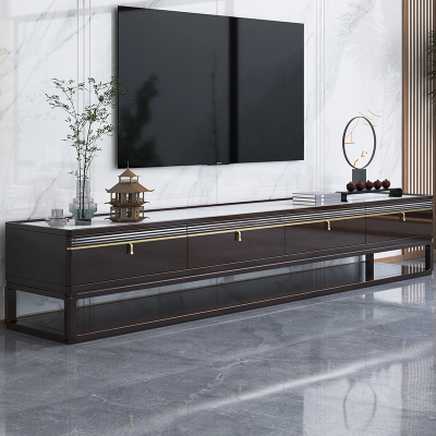 梵宜 电视柜 新中式岩板电视柜现代客厅电视柜茶几中国风家具1006