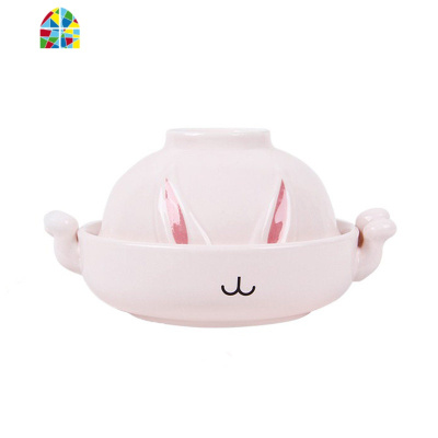 碗家用可爱套装餐具少女心创意日式单个吃饭个生碗带盖陶瓷碗 FENGHOU P仔熊猫盖碗配勺