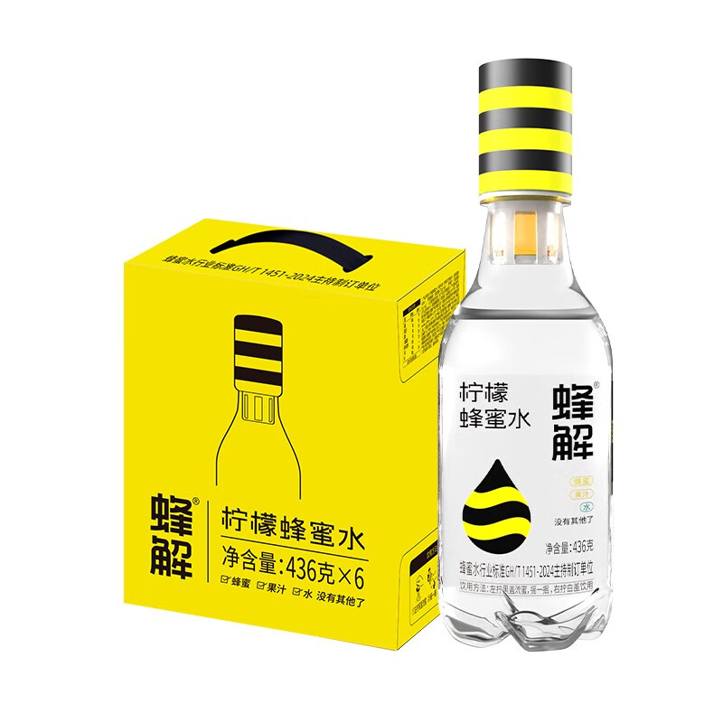 蜂解柠檬蜂蜜水436ml*6