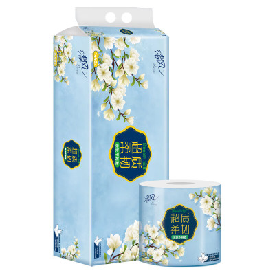 清风 超质柔韧4层120克/卷 12卷/提 卷纸 A20CHK