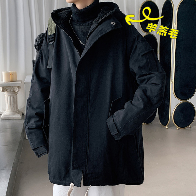 NEWLAKE迷彩棉服男冬季加厚棉衣工装棉袄保暖防寒大衣羔毛外套棉衣