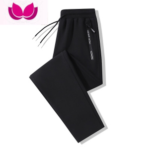 七斓男装休闲裤宽松直筒运动裤男款加厚长裤子百搭卫裤