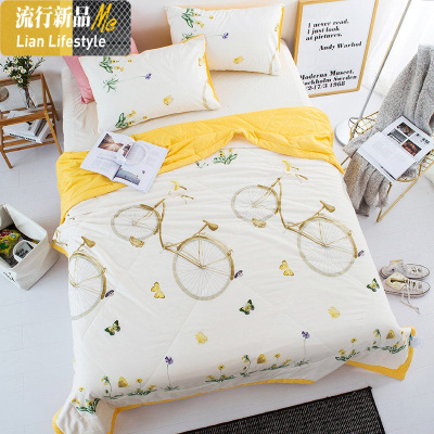 空调被棉春秋被夏季夏凉被棉单双人宿舍夏被可机洗儿童薄被子 三维工匠