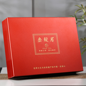 痴福 金骏眉武夷红茶新茶蜜香型茶叶礼盒装送礼高档茶叶500克 金骏眉红款雕刻版拉丝罐礼盒装500克