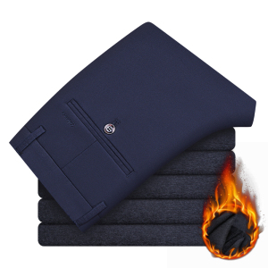 金盾(KIN DON)休闲裤 男修身弹力商务男裤秋冬加绒厚款青年长裤子男士西裤新款高端莫代尔休闲裤男 西裤男